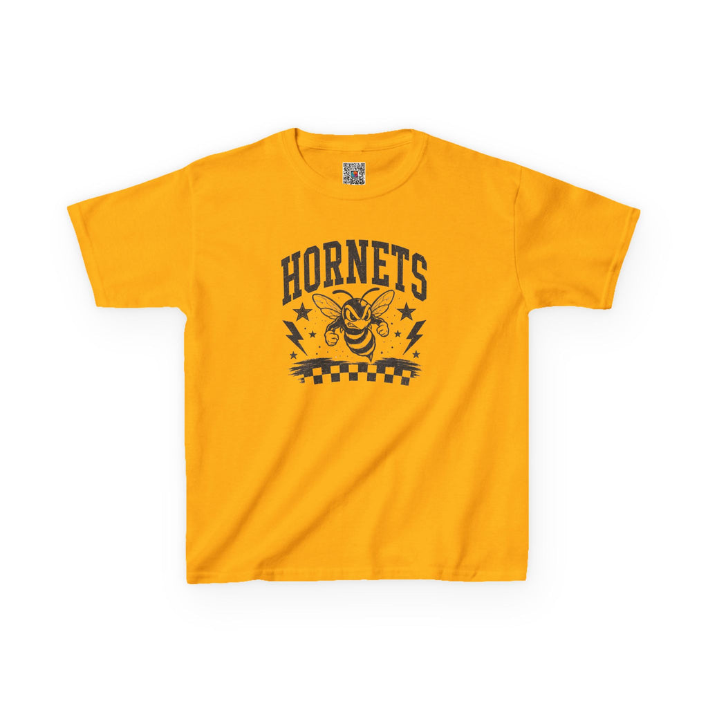 Vintage Hornets Mascot Youth T-Shirt | School Spirit Mascot Tee | Cr8tive Designs