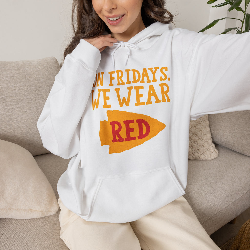 On Fridays We Wear Red | Kansas City Football Hoodie | Cr8tive Designs