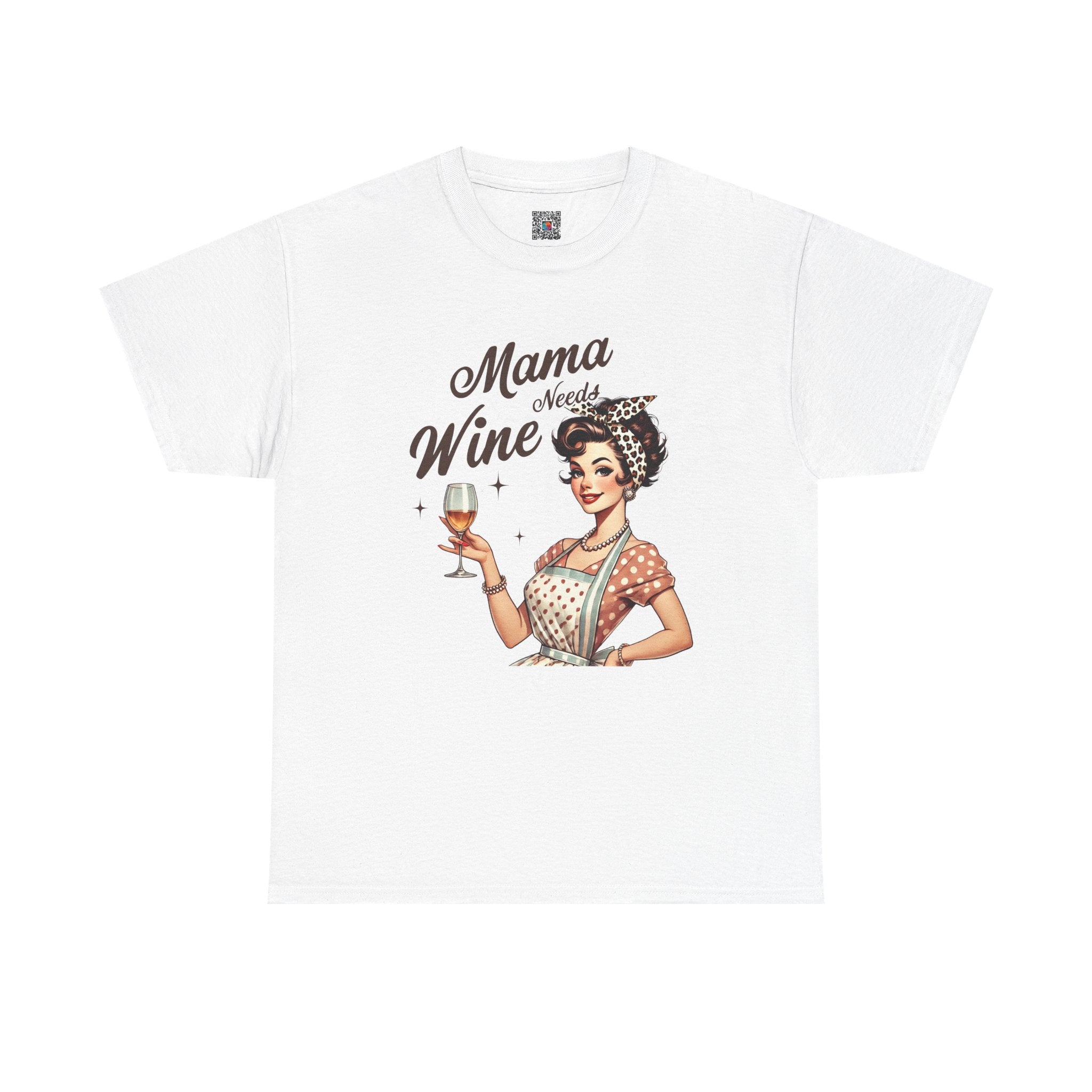Mama Needs Wine Tee – Funny Mom Life Shirt, Cute Vintage Graphic, Wine Lover Gift | Cr8tive Designs