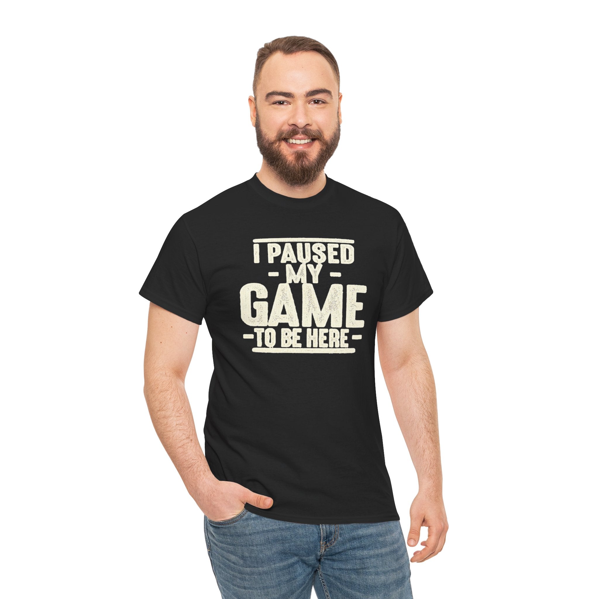 I Paused My Game to Be Here T-Shirt | Funny Gamer Design | Cr8tive Designs