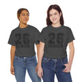 Senior 2026 Script Back T-Shirt | Vertical Graduation Tee | Trendy Senior Shirt | Unisex Fit | Cr8tive Designs
