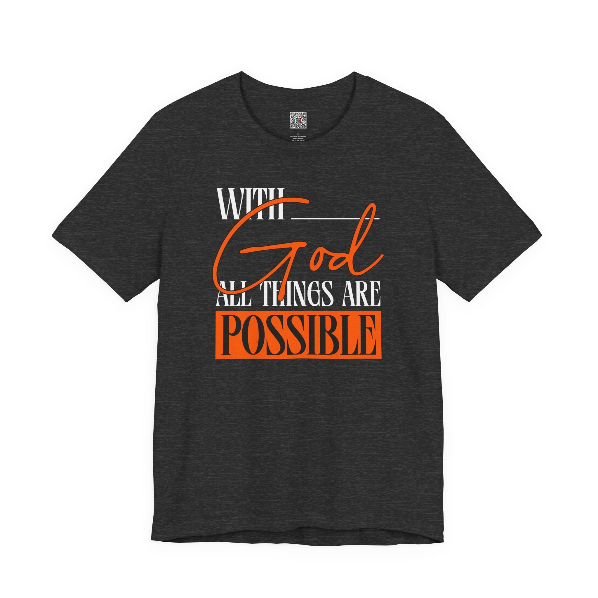 Inspirational 'With God All Things Are Possible' Graphic Tee| Cr8tive Designs