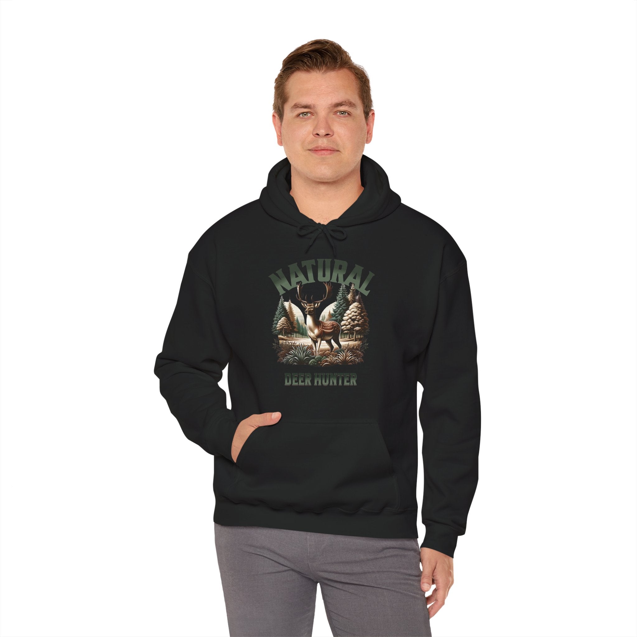 Natural Deer Hunter Hoodie | Woodland Wildlife & Hunting Design | Cr8tive Designs