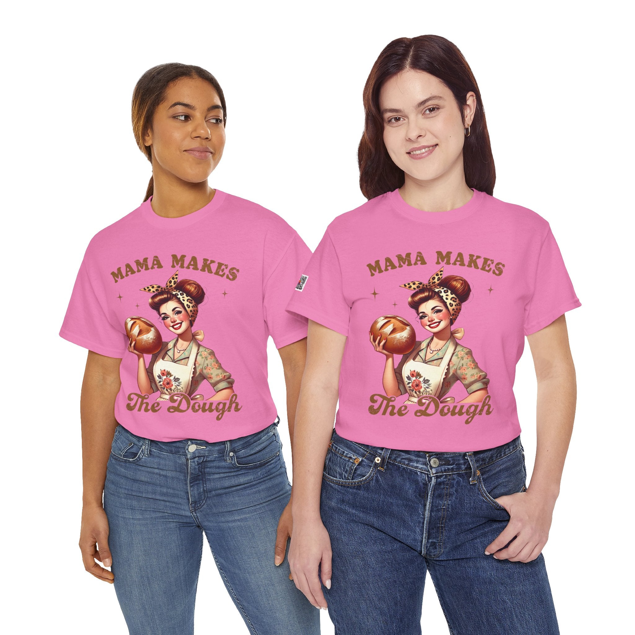 Mama Makes the Dough Graphic Tee – Funny Mom Shirt, Retro Vintage Style, Cute Mom Design | Cr8tive Designs