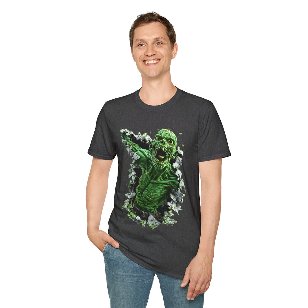 Zombie Breakout T-Shirt | Green Screaming Undead Horror Tee | Cr8tive Designs