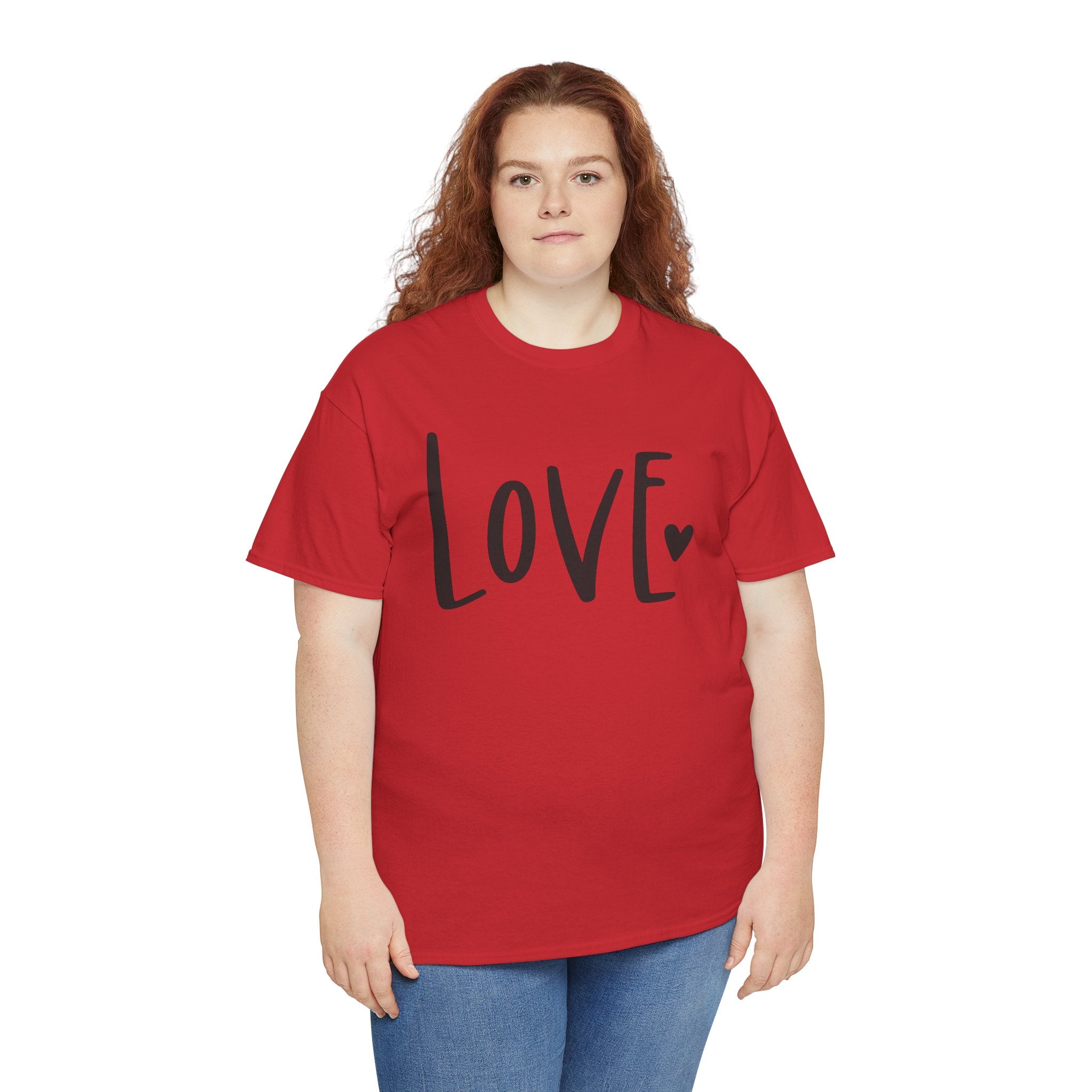 Minimalist LOVE Heart T-Shirt - DTF Graphic Tee
