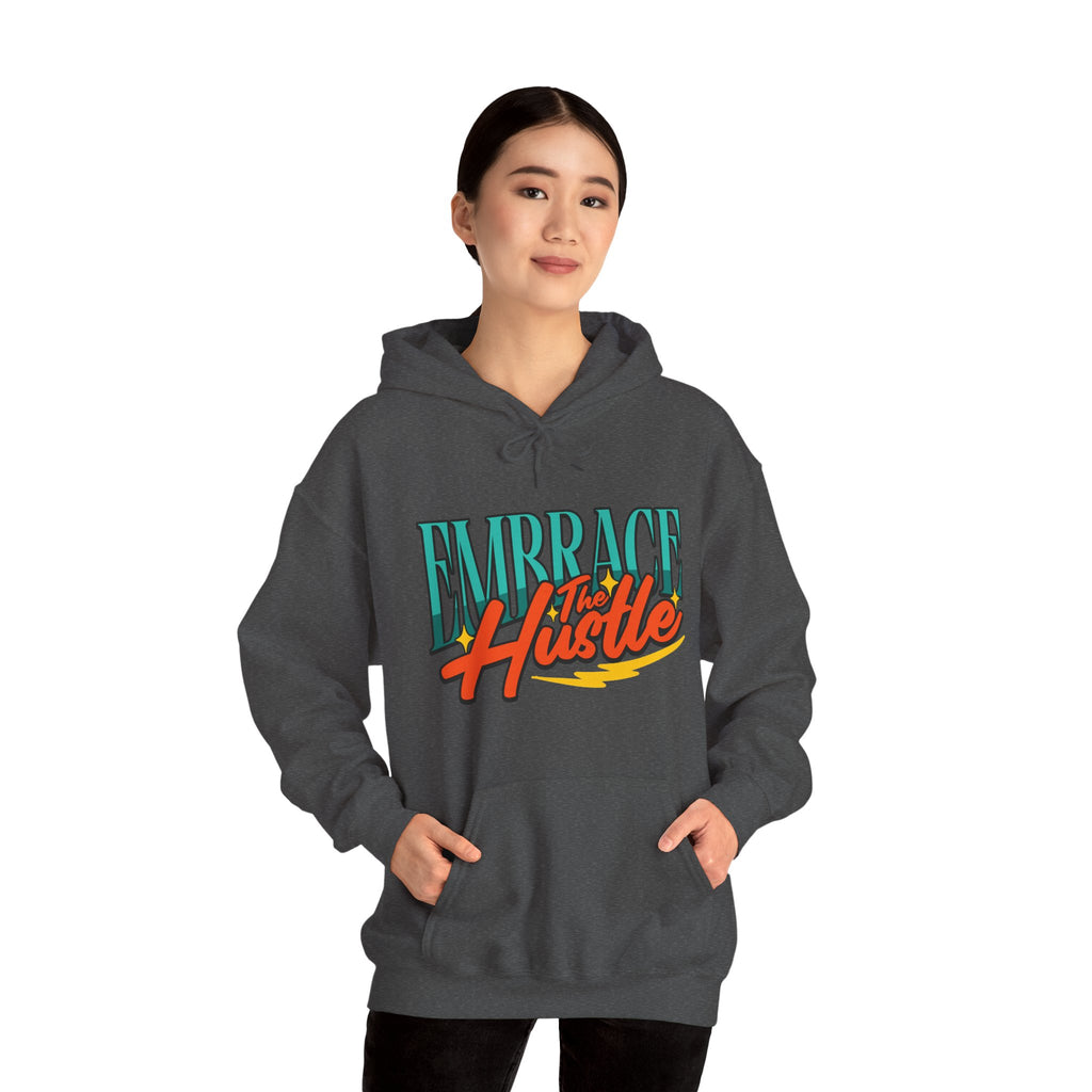 Embrace the Hustle | Bold Retro Motivational Hoodie | Cr8tive Designs