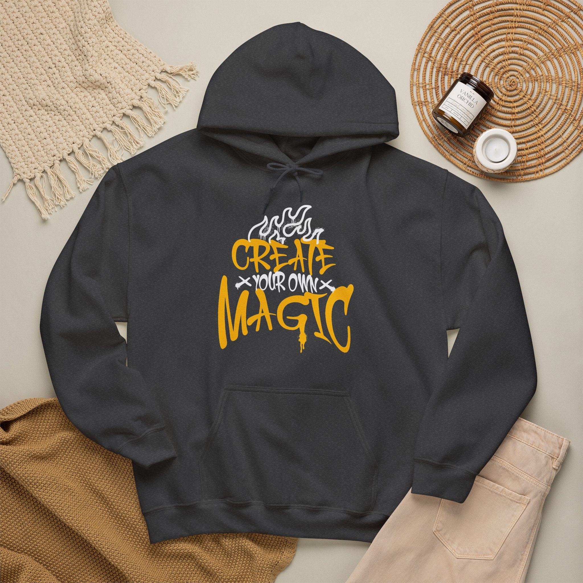 Create Your Own Magic | Bold Inspirational Hoodie | Cr8tive Designs