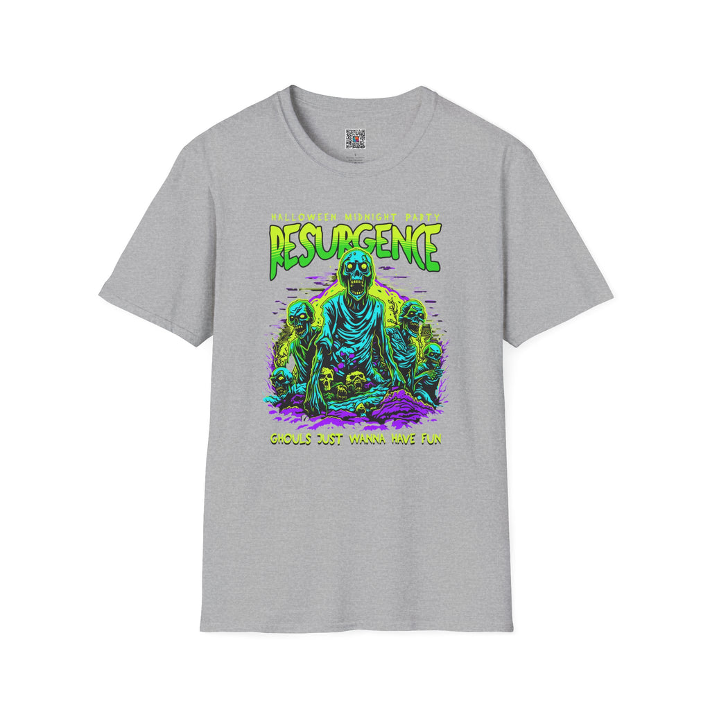 Resurgence Zombie Graphic T-Shirt | Neon Horror Halloween Tee | Cr8tive Designs