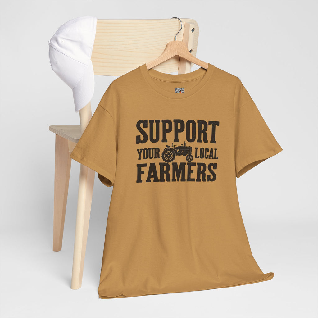 Support Your Local Farmers T-Shirt | Rustic Tractor Agriculture Graphic Tee | Cr8tive Designs