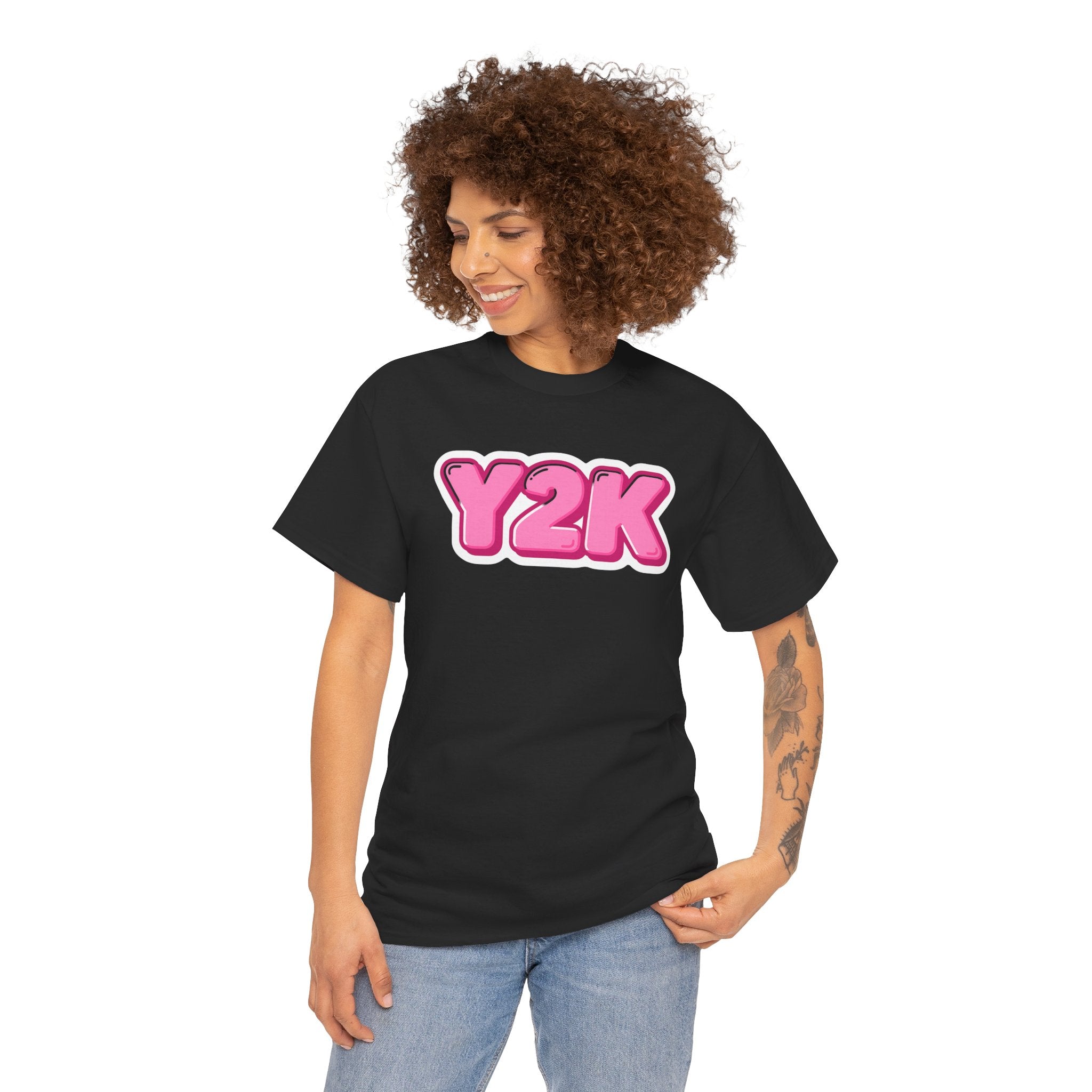 Y2K Pink Bubble Graphic T-Shirt