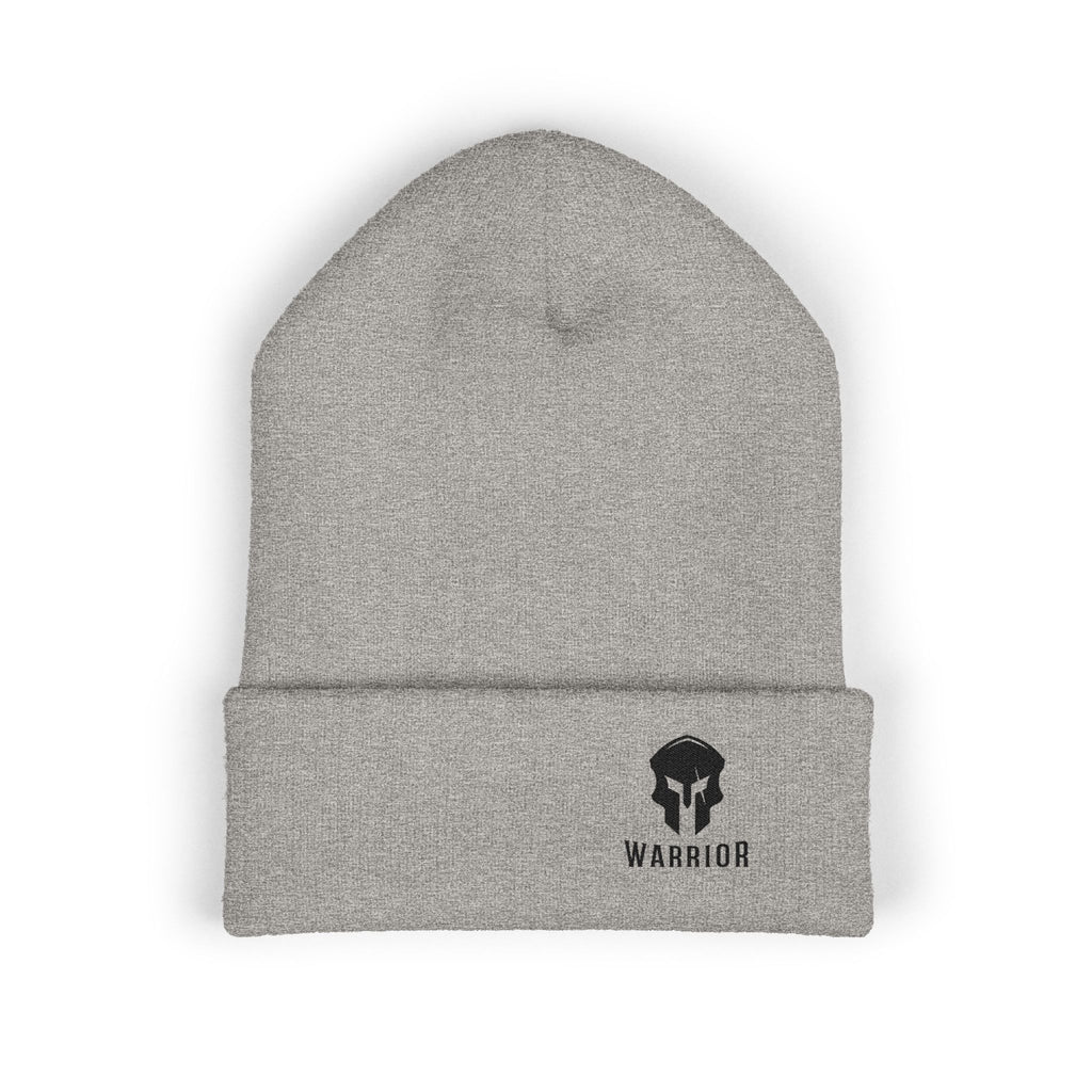 Warrior Skull Embroidered Cuffed Beanie/Cr8tive Designs
