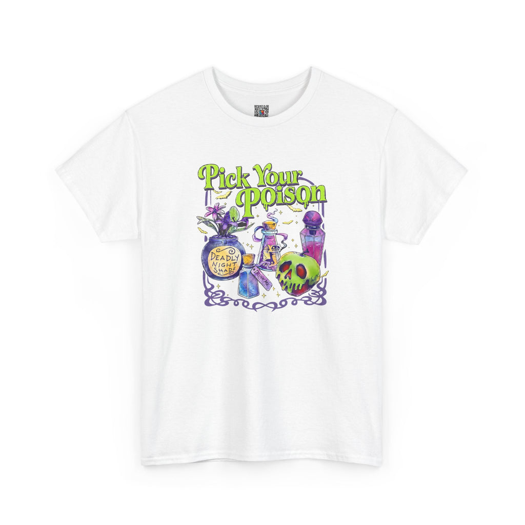 Pick Your Poison | Colorful Witchy Halloween Graphic T-Shirt | Cr8tive Designs