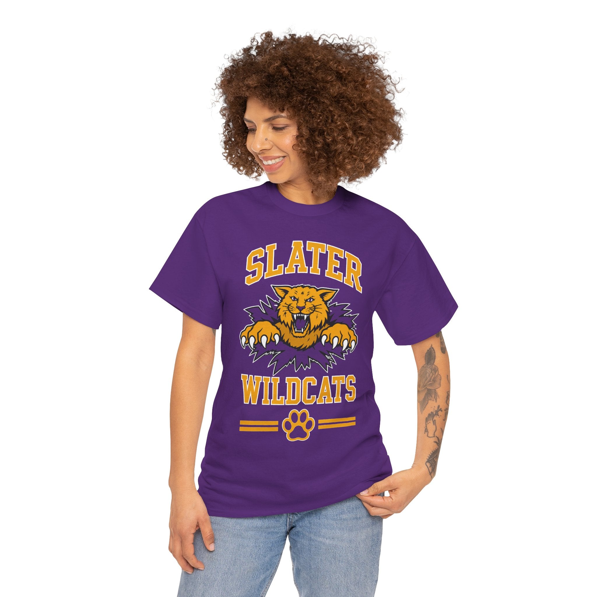Slater Wildcats Purple & Gold Spirit T-Shirt | School Pride Tee | Cr8tive Designs