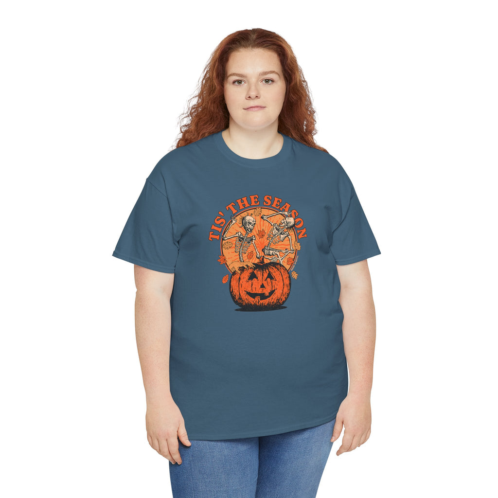 Tis The Season Dancing Skeletons Tee | Vintage Spooky Graphic T-Shirt | Cr8tive Designs