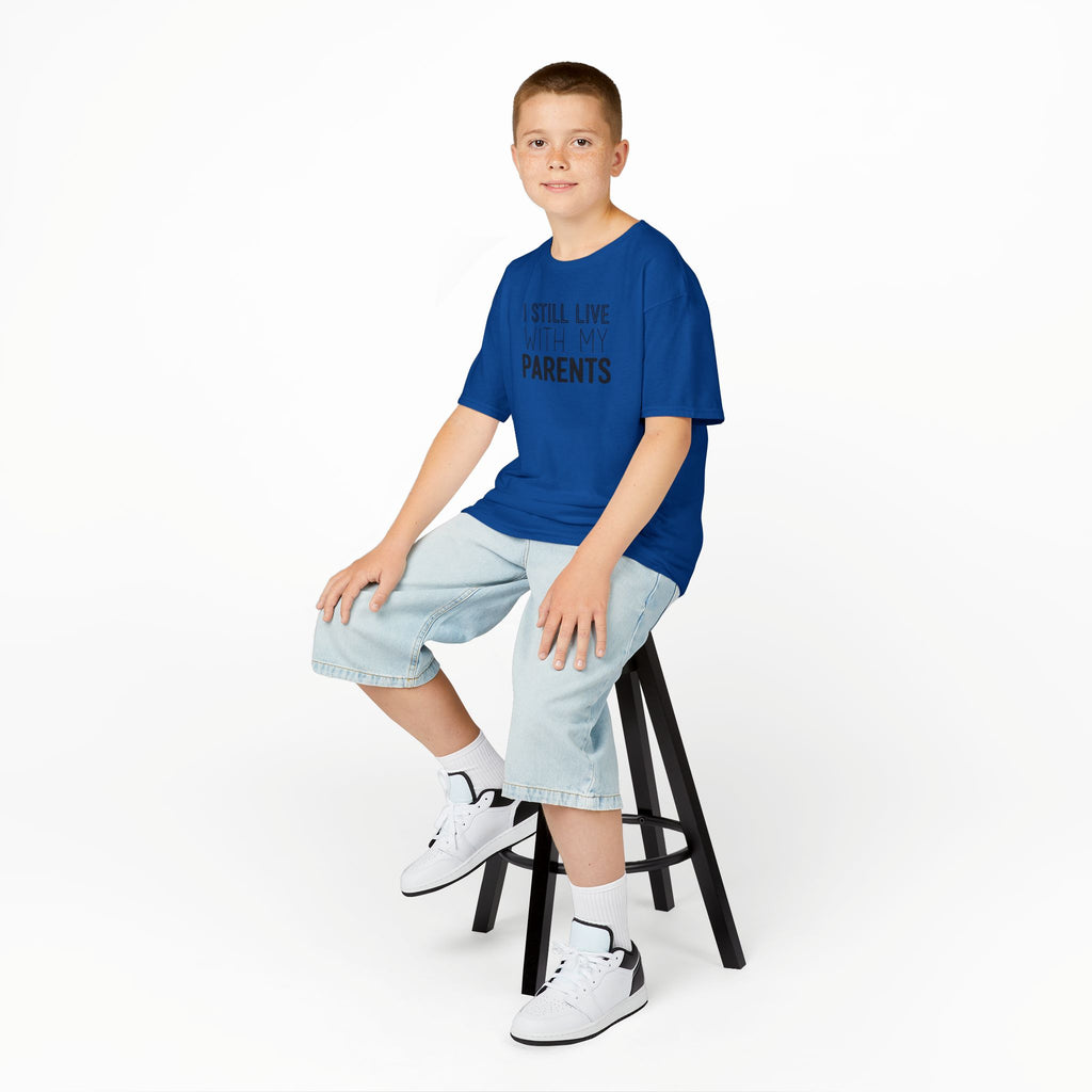 I Still Live With My Parents Youth Tee | Funny Kids Graphic T-Shirt | Cr8tive Designs