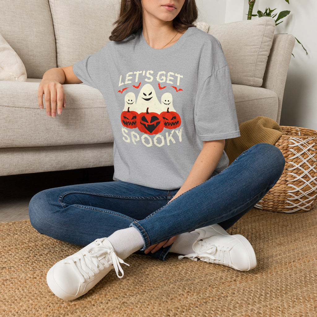 Halloween T-Shirt | "Let's Get Spooky" Ghosts & Jack-O'-Lanterns Tee | Cr8tive Designs