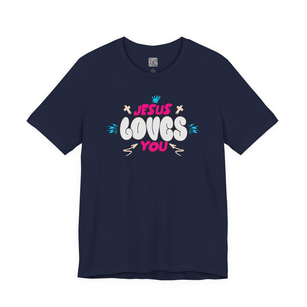 Jesus Loves You Graphic Tee — Cute Pastel Faith T-Shirt| Cr8tive Designs