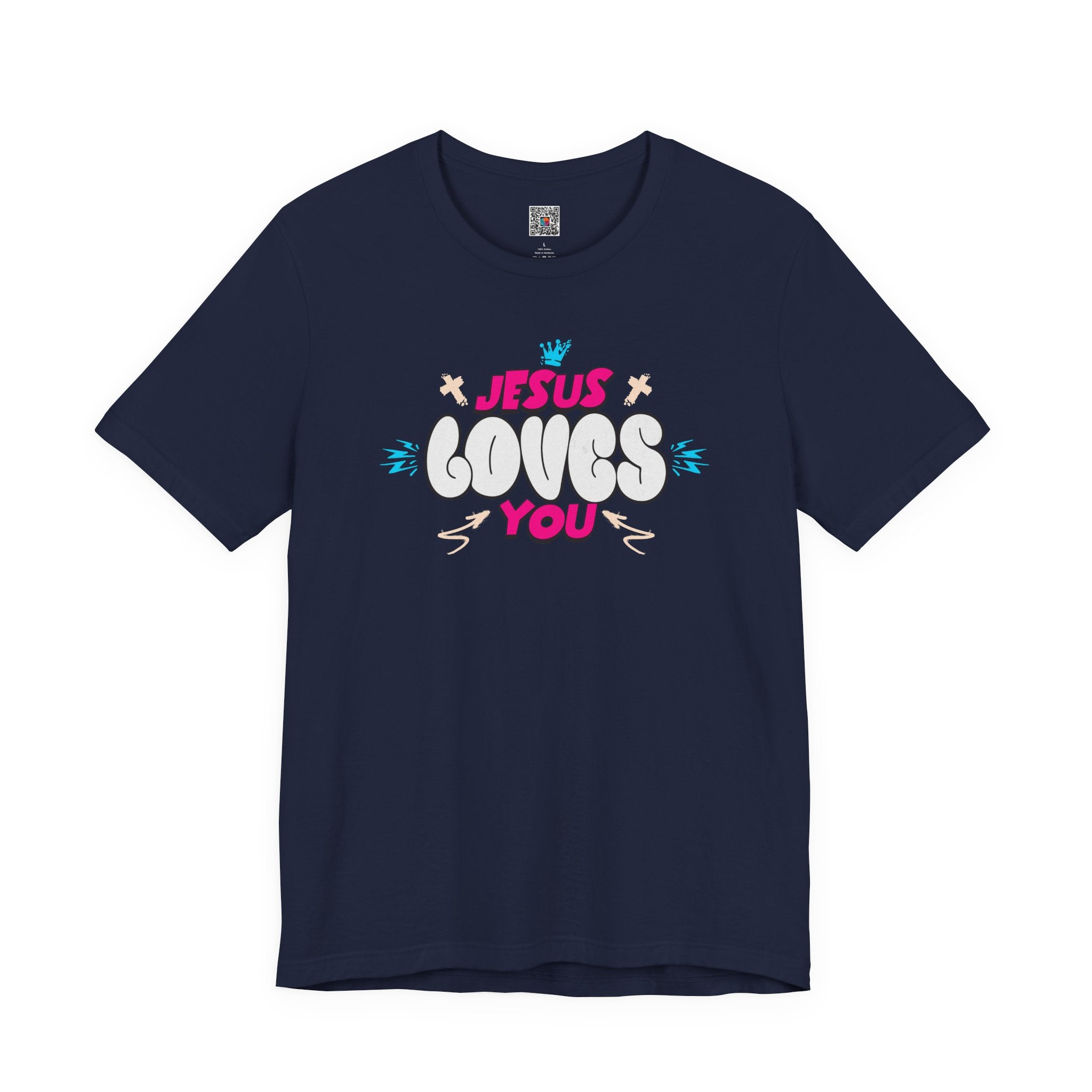 Jesus Loves You Graphic Tee — Cute Pastel Faith T-Shirt| Cr8tive Designs