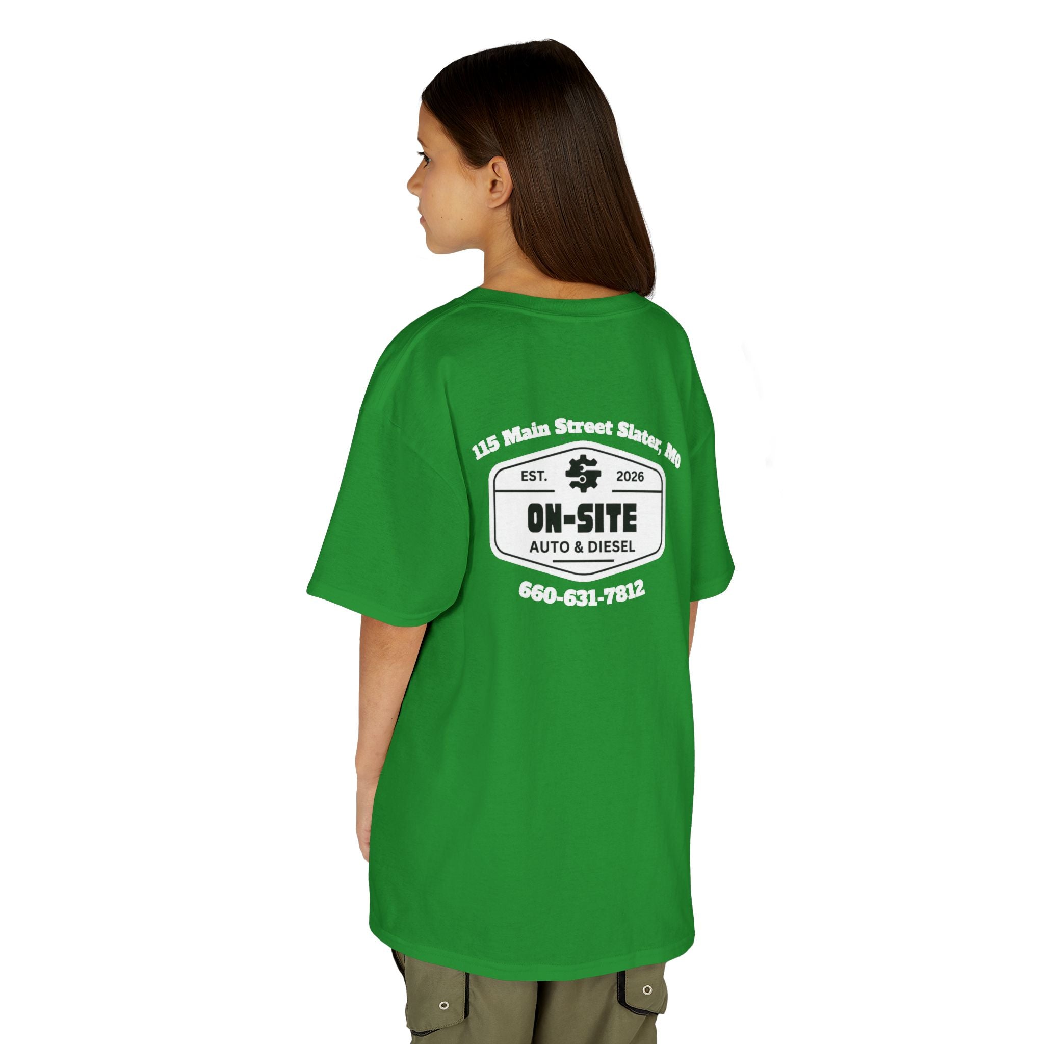 On-Site Auto & Diesel Custom Business Youth T-Shirt | Automotive Workwear | Cr8tive Designs