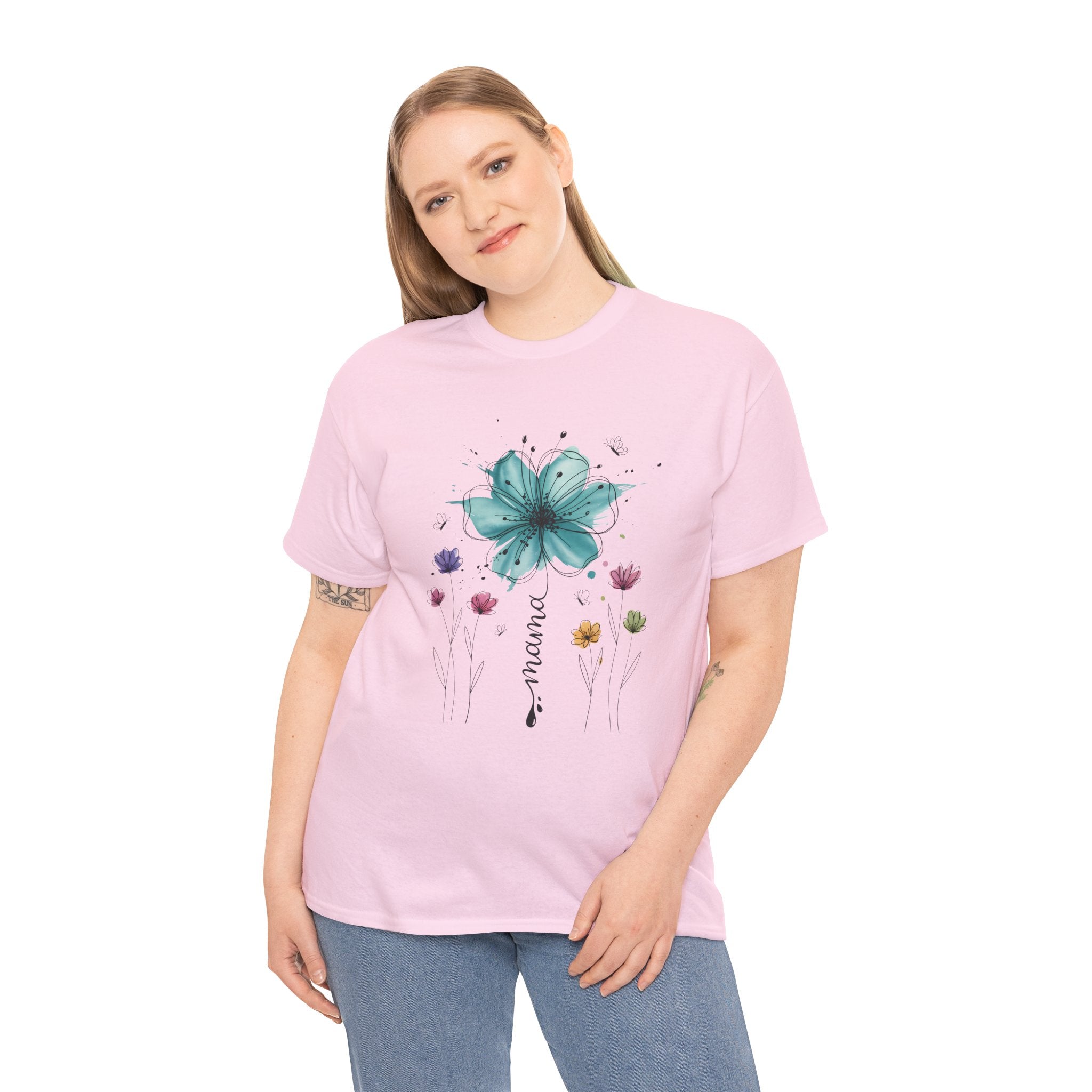 Watercolor Floral Burst T-Shirt – Colorful Artistic Flower Graphic Tee | Cr8tive Designs