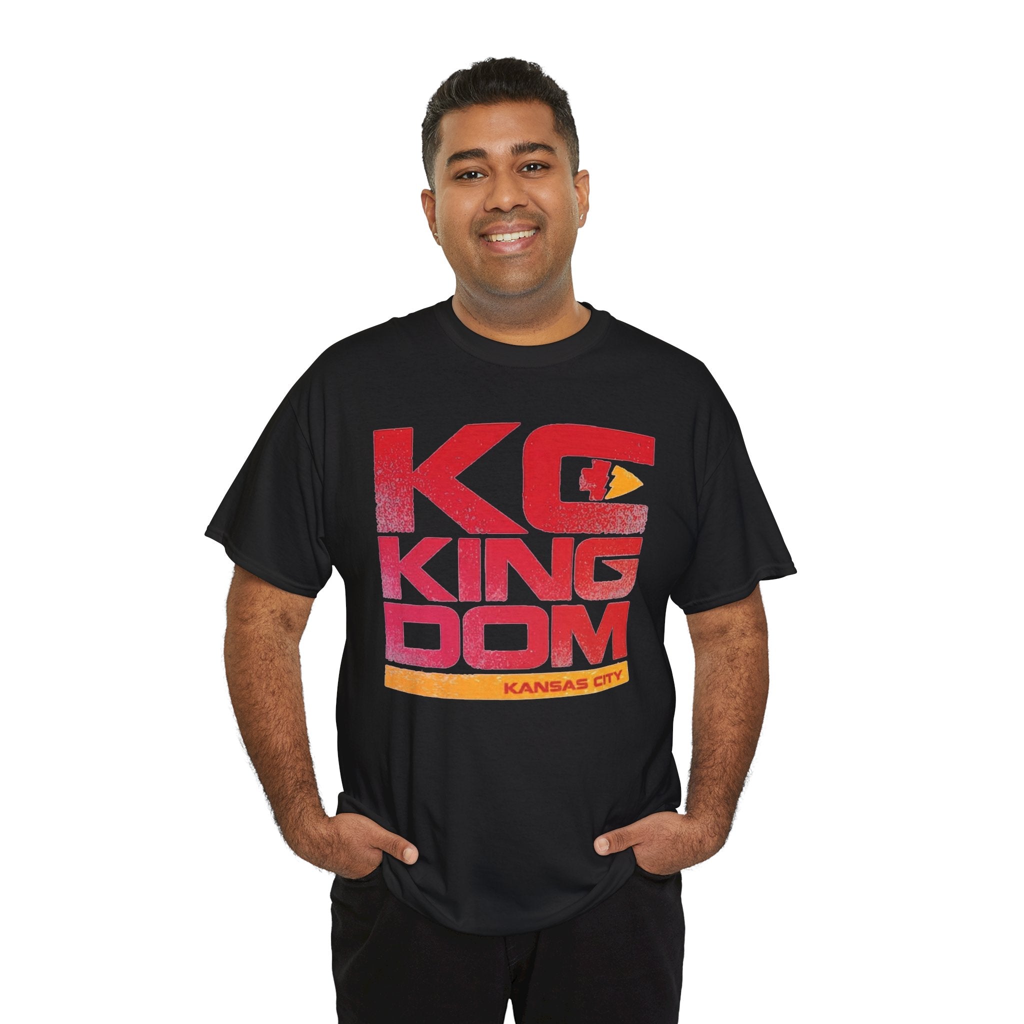 KC Kingdom T-Shirt | Distressed Retro Kansas City Football Fan Apparel | Cr8tive Designs