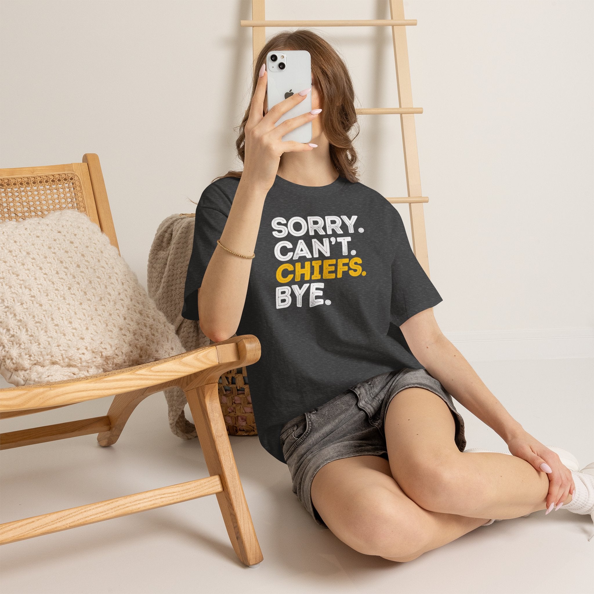 Sorry Can't Chiefs Bye Shirt | Funny Football Game Day T-Shirt | Cr8tive Designs