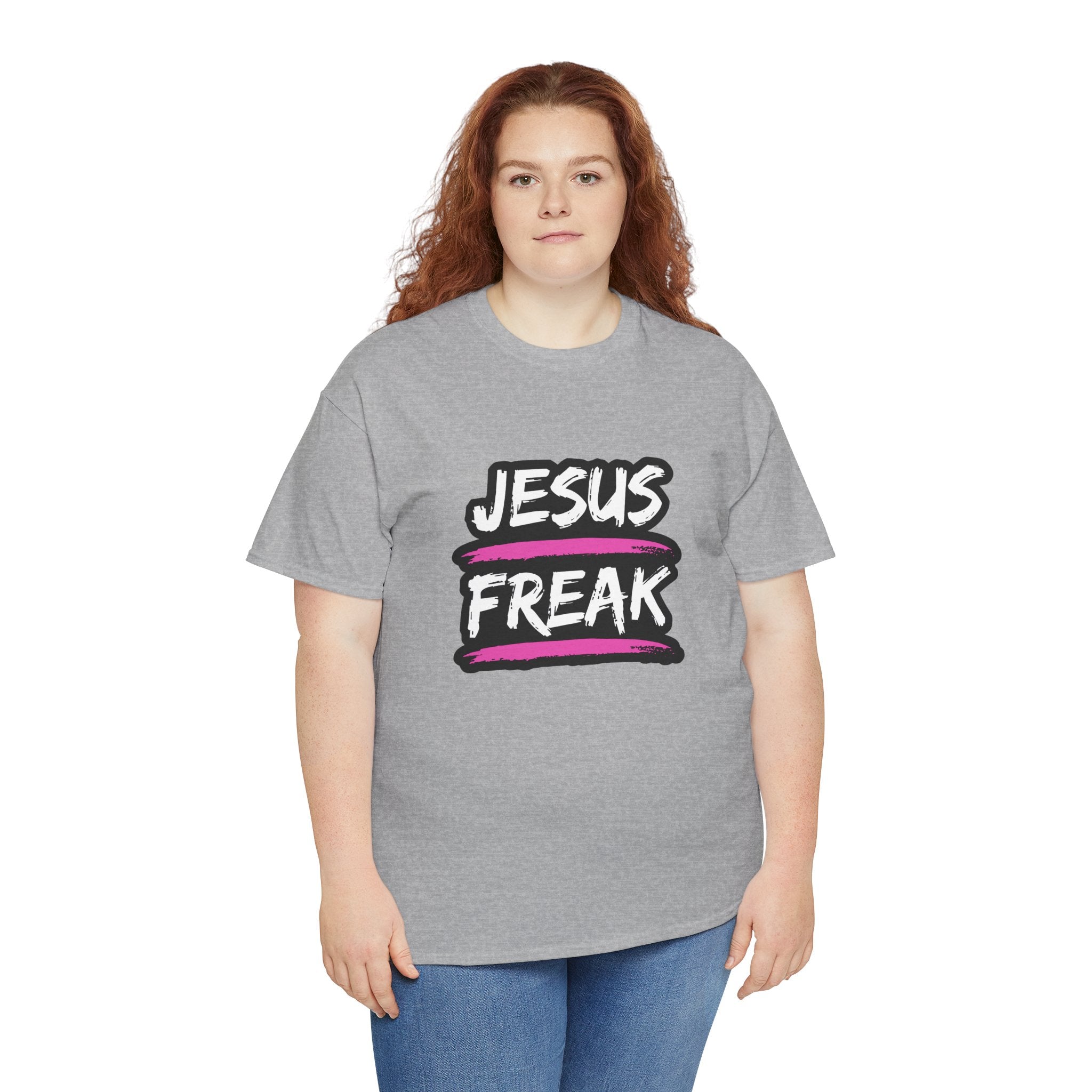 Jesus Freak T-Shirt with Pink Brushstroke