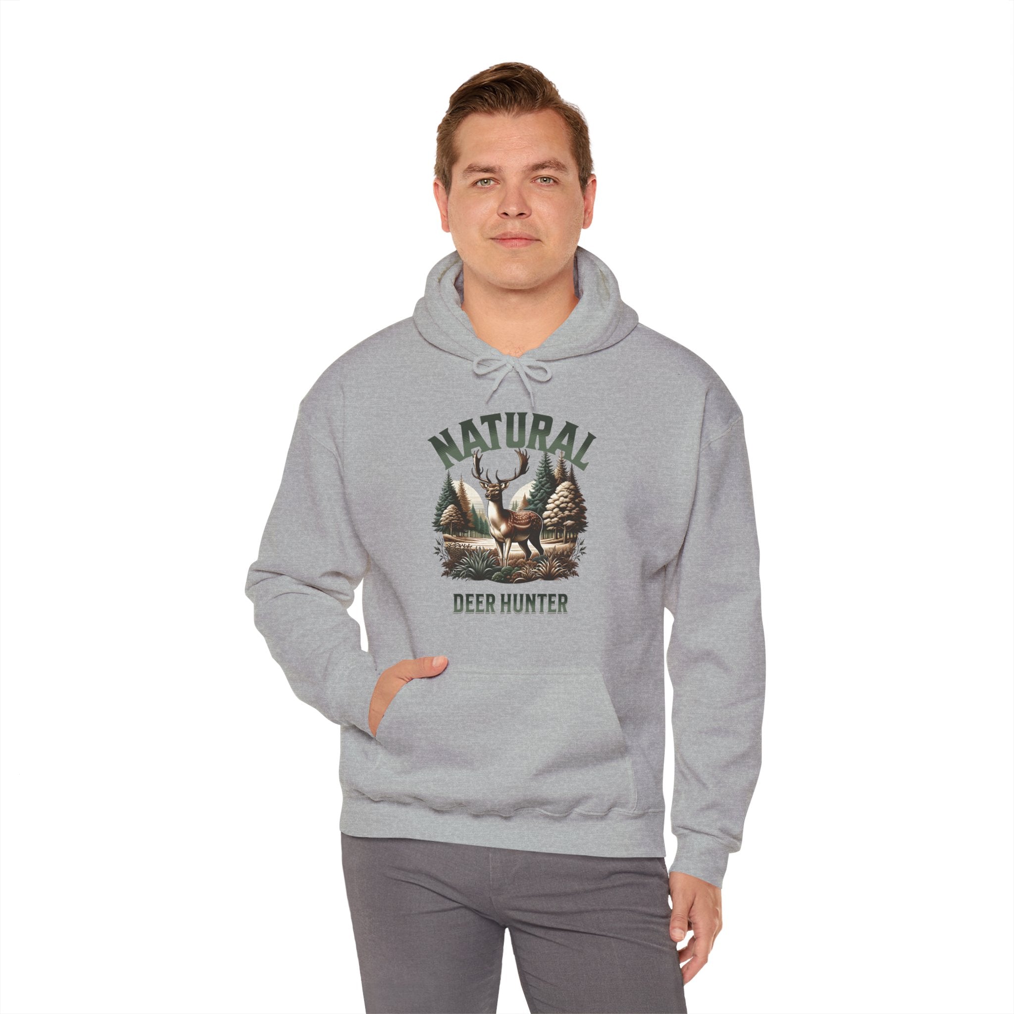 Natural Deer Hunter Hoodie | Woodland Wildlife & Hunting Design | Cr8tive Designs