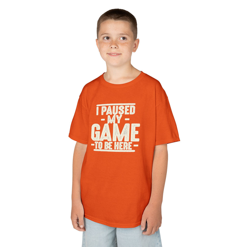 I Paused My Game to Be Here | Funny Youth Gamer T-Shirt | Cr8tive Designs