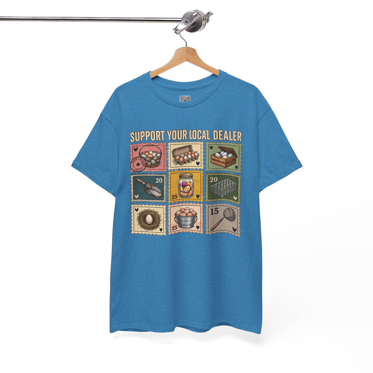 Support Your Local Dealer Fresh Eggs T-Shirt | Funny Chicken Farm Graphic Tee | Cr8tive Designs
