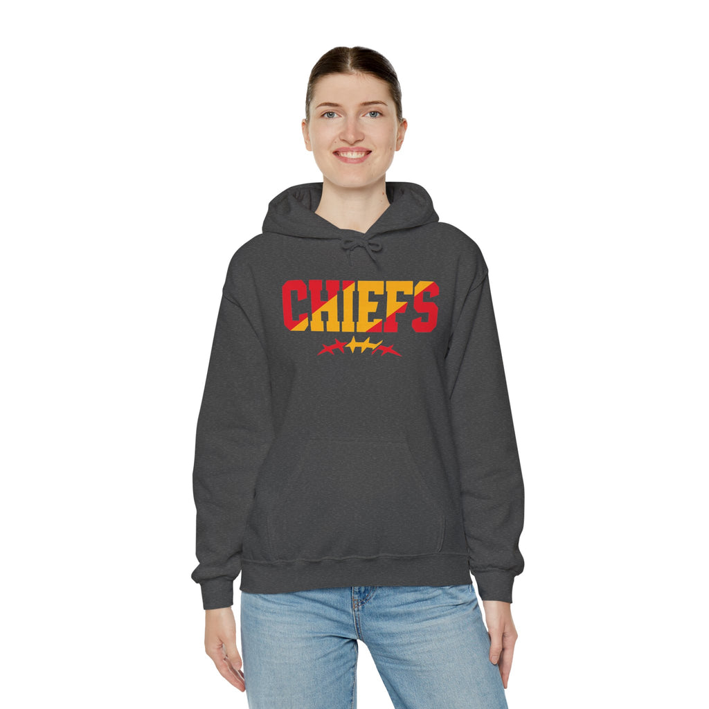 Chiefs Game Day Hoodie | Red & Gold Football Design | Cr8tive Designs