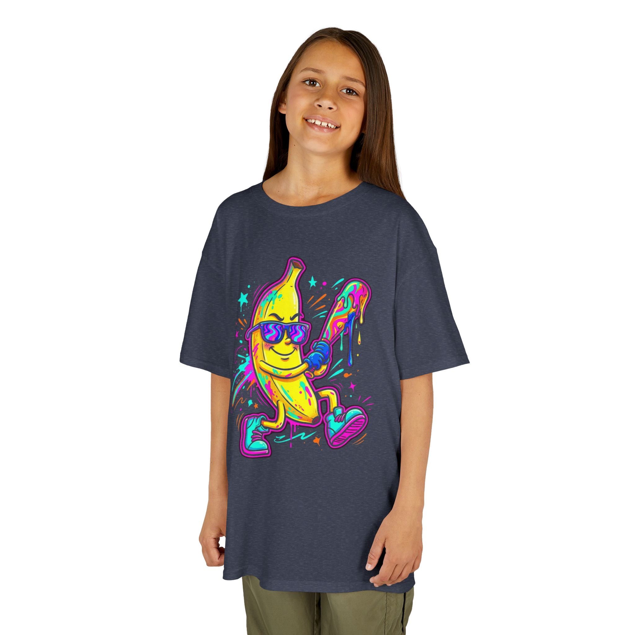 Kids T-Shirt | Neon Skateboarding Banana Graphic Tee | Cr8tive Designs