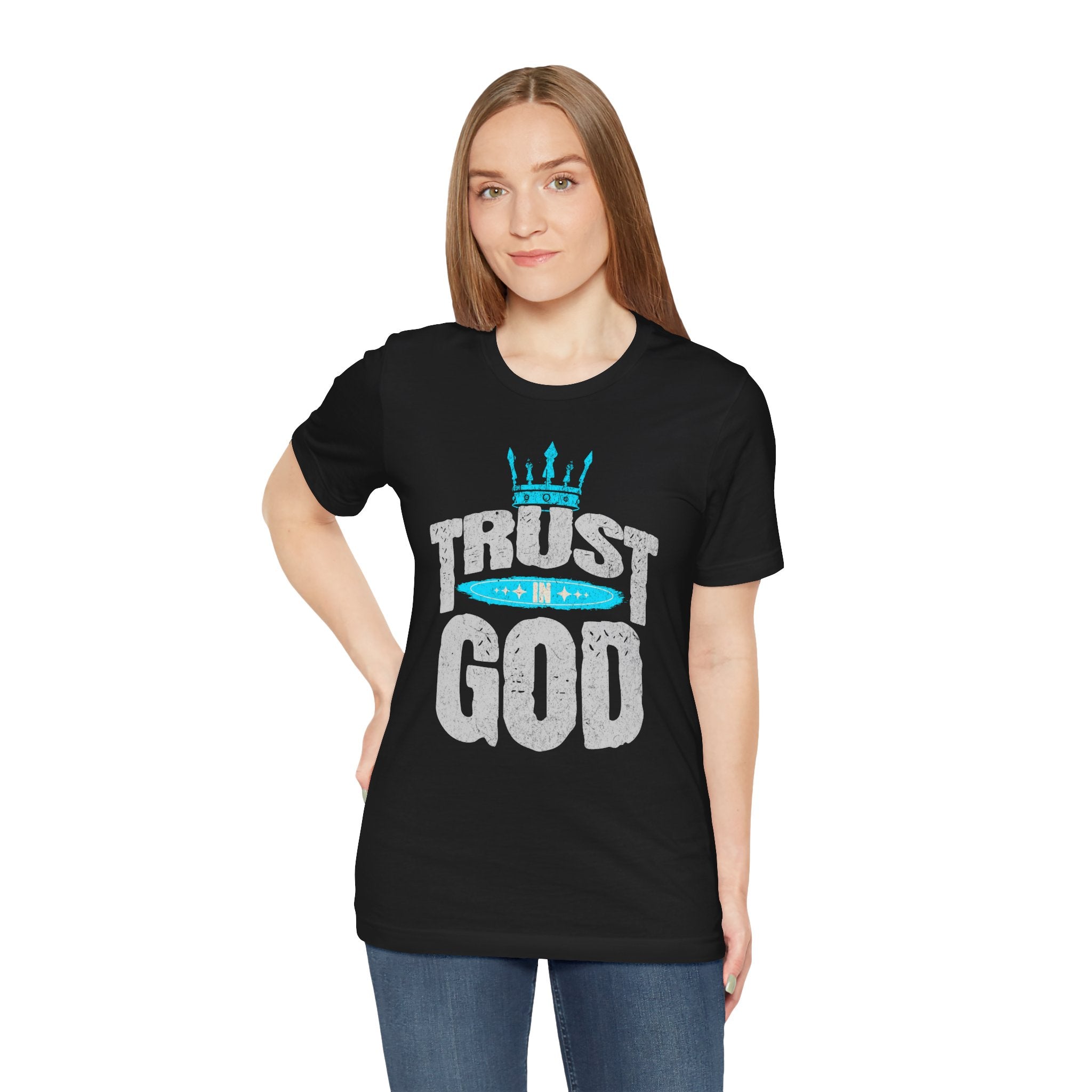 Trust in God T-Shirt | Faith Graphic Tee with Crown Design| Cr8tive Designs