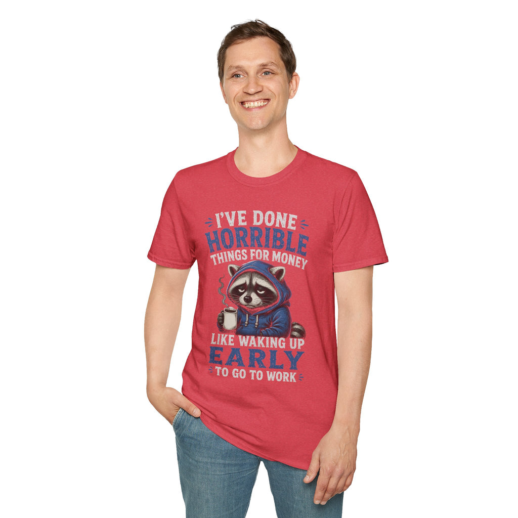 I've Done Horrible Things For Money Raccoon T-Shirt | Funny Sarcastic Graphic | Cr8tive Designs