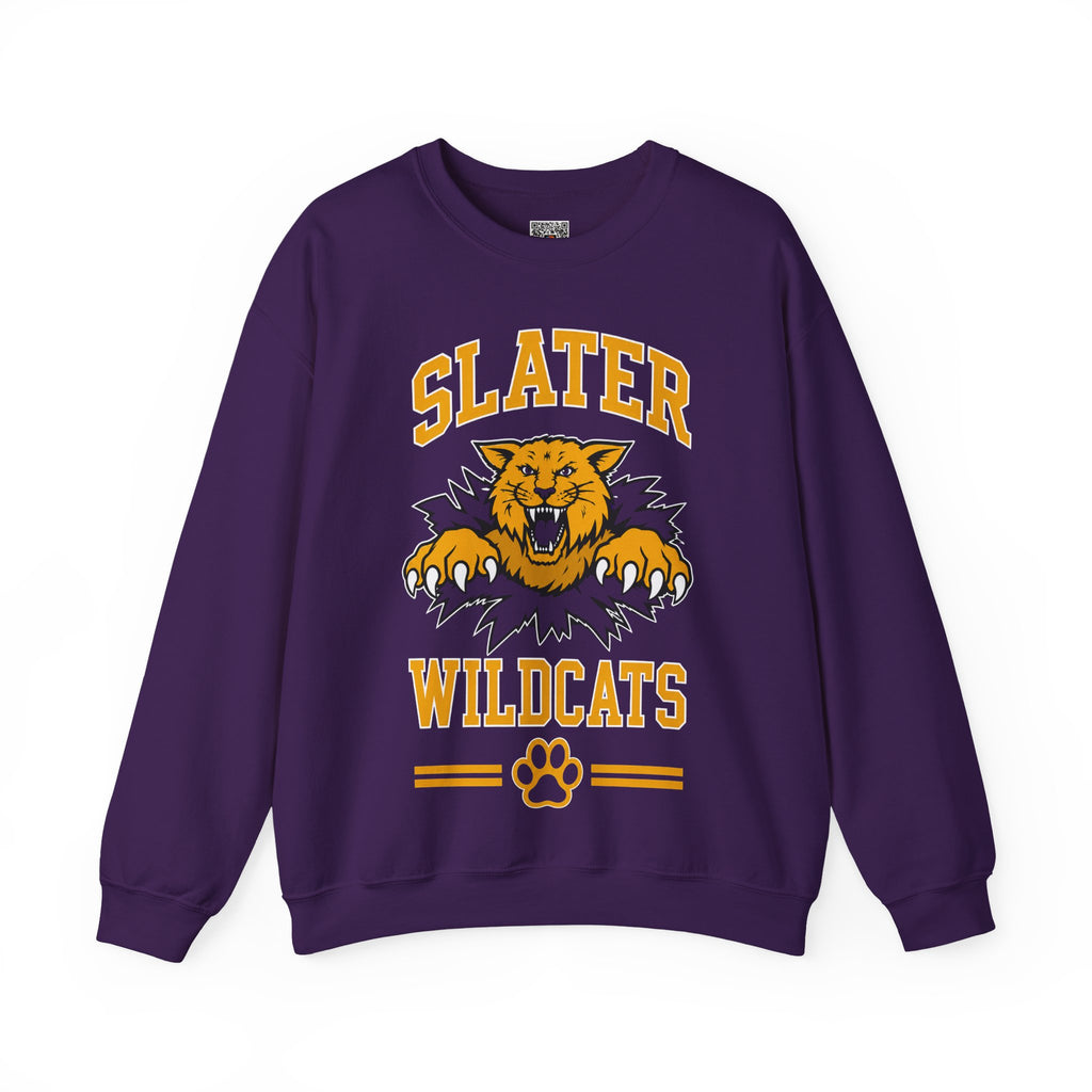 Slater Wildcats Purple & Gold Crewneck Sweatshirt | School Spirit Pullover | Cr8tive Designs