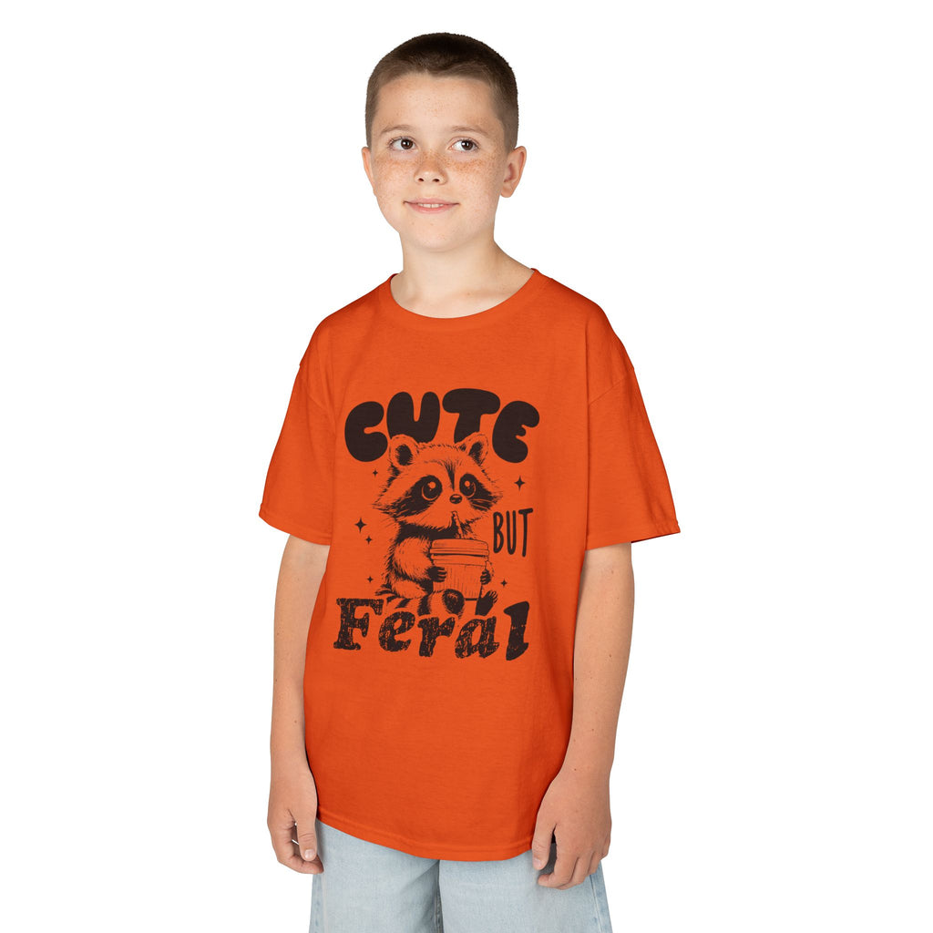 Cute but Feral Raccoon | Funny Kids Animal T-Shirt | Cr8tive Designs
