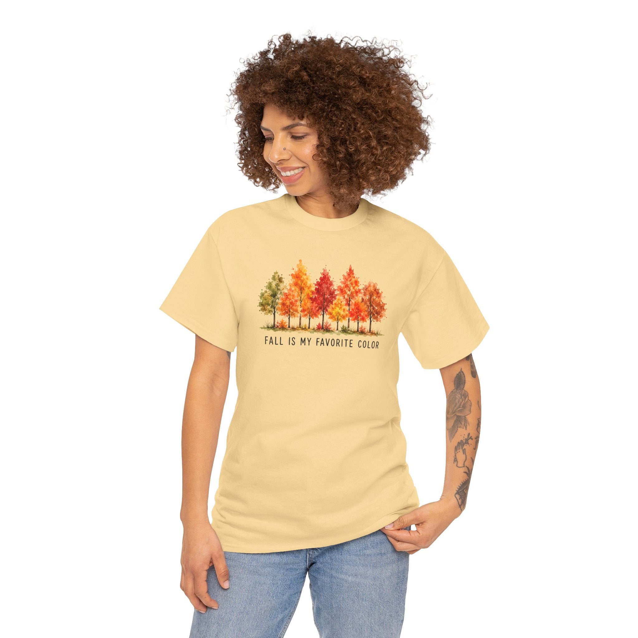 Fall Is My Favorite Color Tee | Watercolor Autumn Trees T-Shirt | Cr8tive Designs