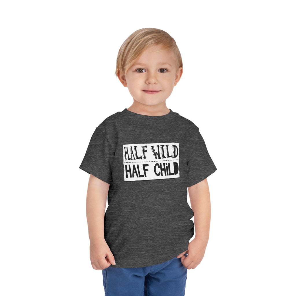 Half Wild Half Child Toddler Tee | Funny Wild Kid T-Shirt | Cr8tive Designs