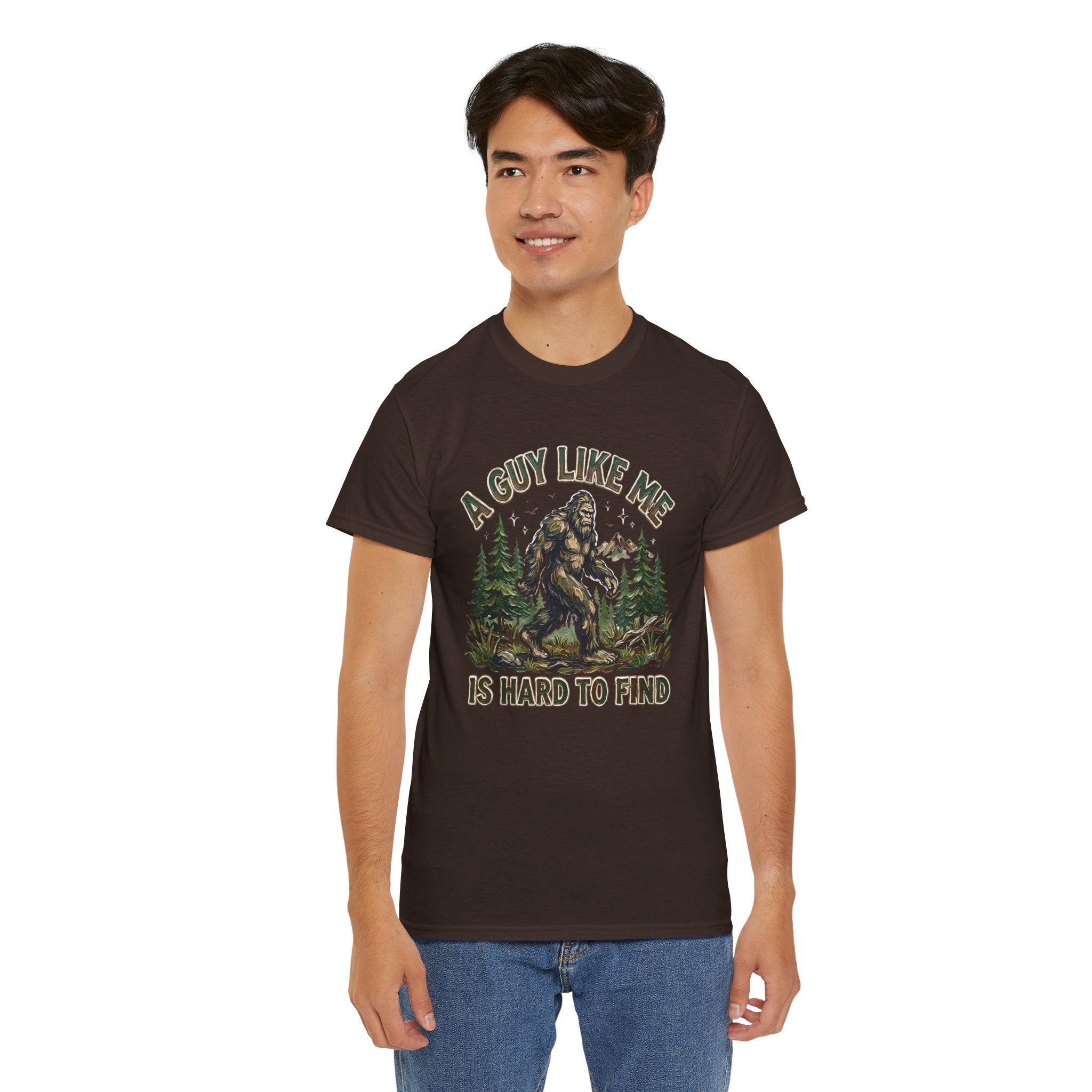 A Guy Like Me Is Hard to Find | Bigfoot Outdoor Graphic Tee | Cr8tive Designs