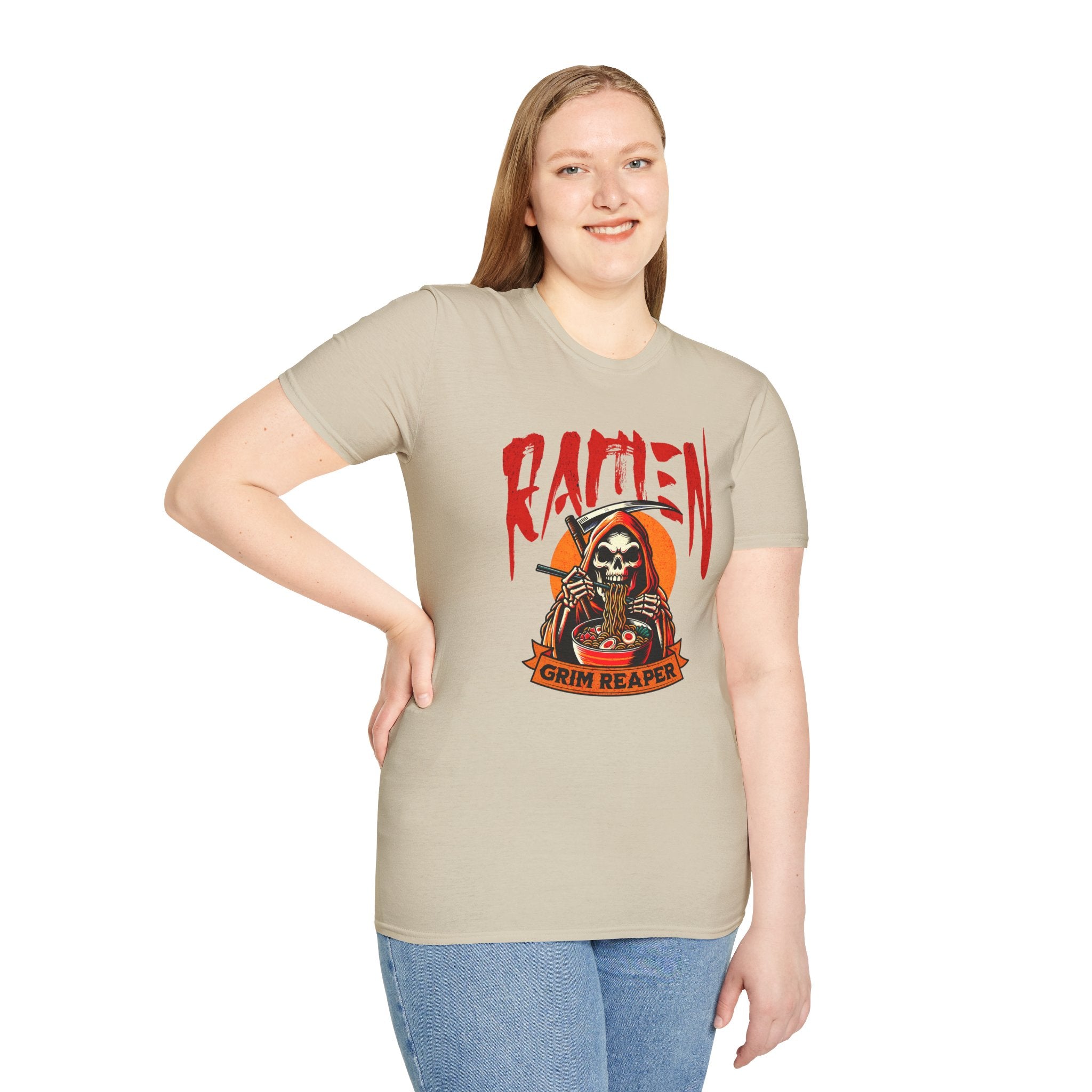 Ramen Grim Reaper T-Shirt | Skull Noodle Lover Tee | Cr8tive Designs