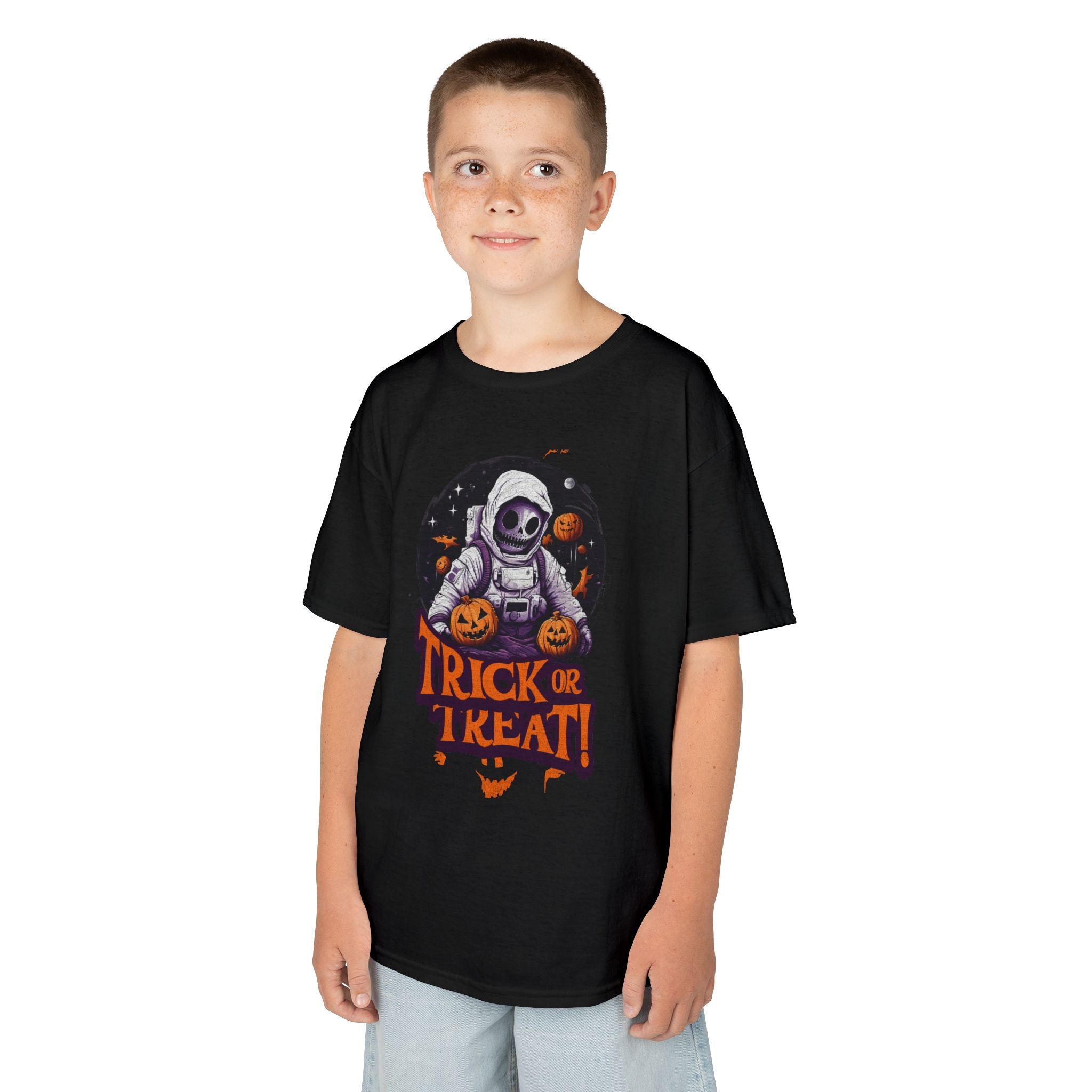 Kids Halloween 'Trick or Treat' Astronaut T‑Shirt | Cr8tive Designs