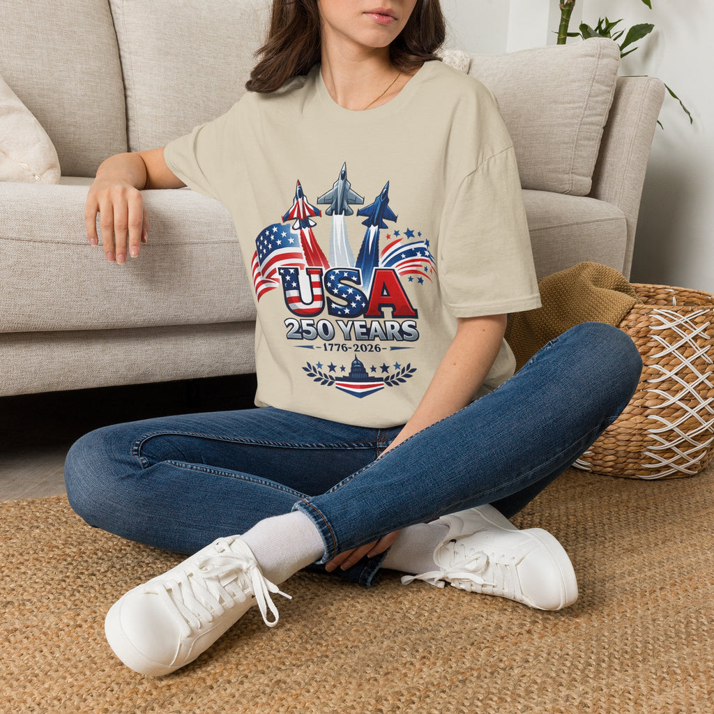 USA 250 Years | Patriotic Jet & American Flag Design | Cr8tive Designs