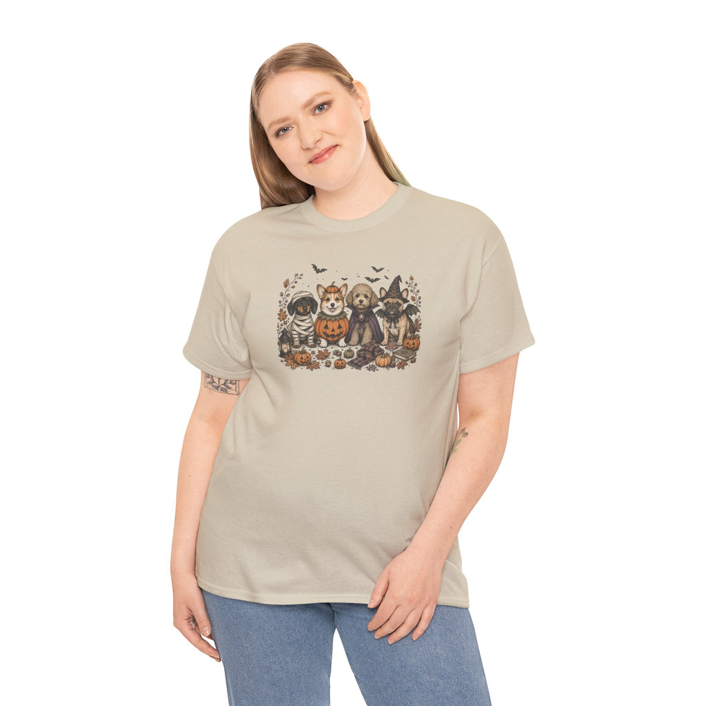 Halloween Dog Costumes Tee | Vintage Cute Puppies T-Shirt | Cr8tive Designs