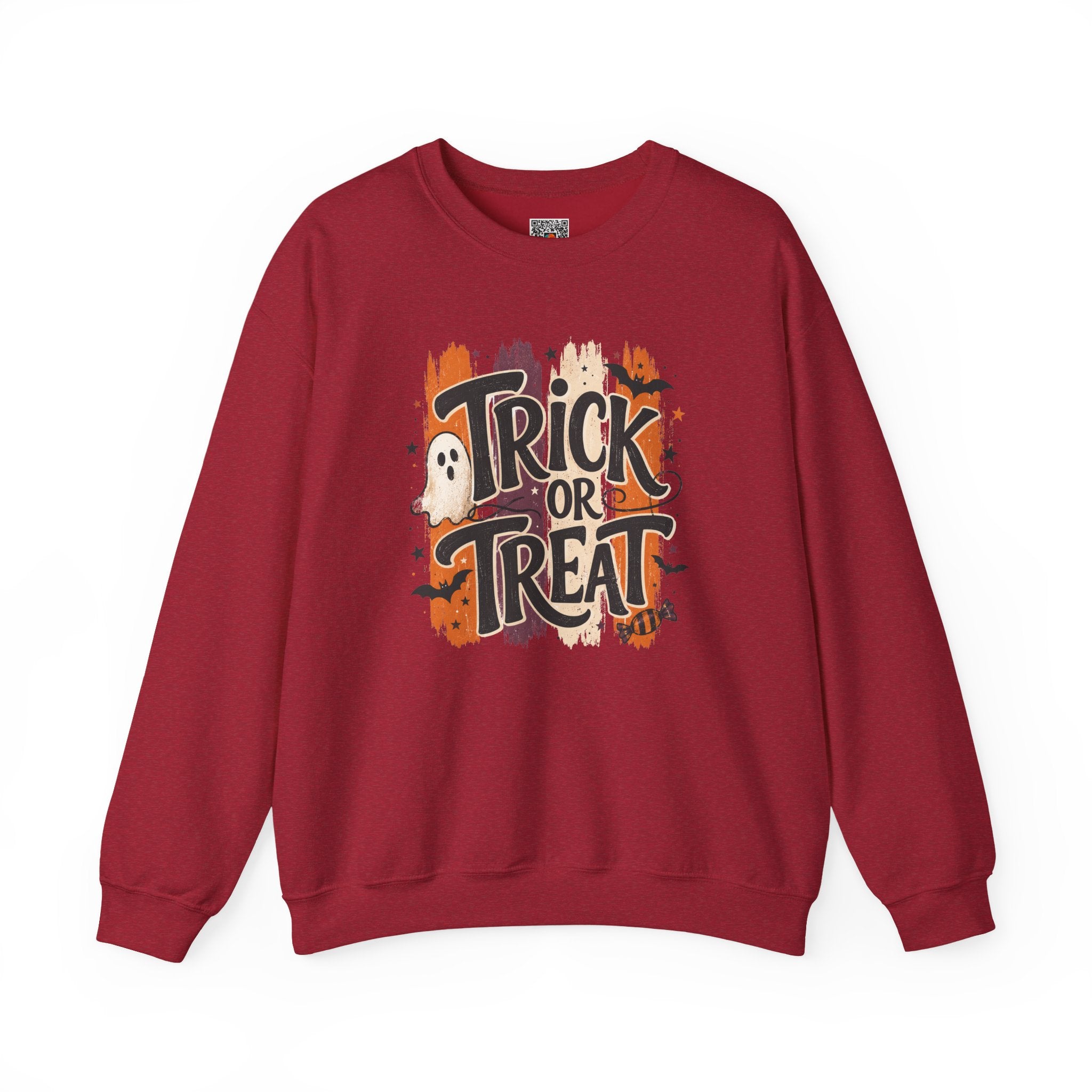Trick or Treat Sweatshirt | Retro Halloween Ghost Graphic Crewneck | Cr8tive Designs