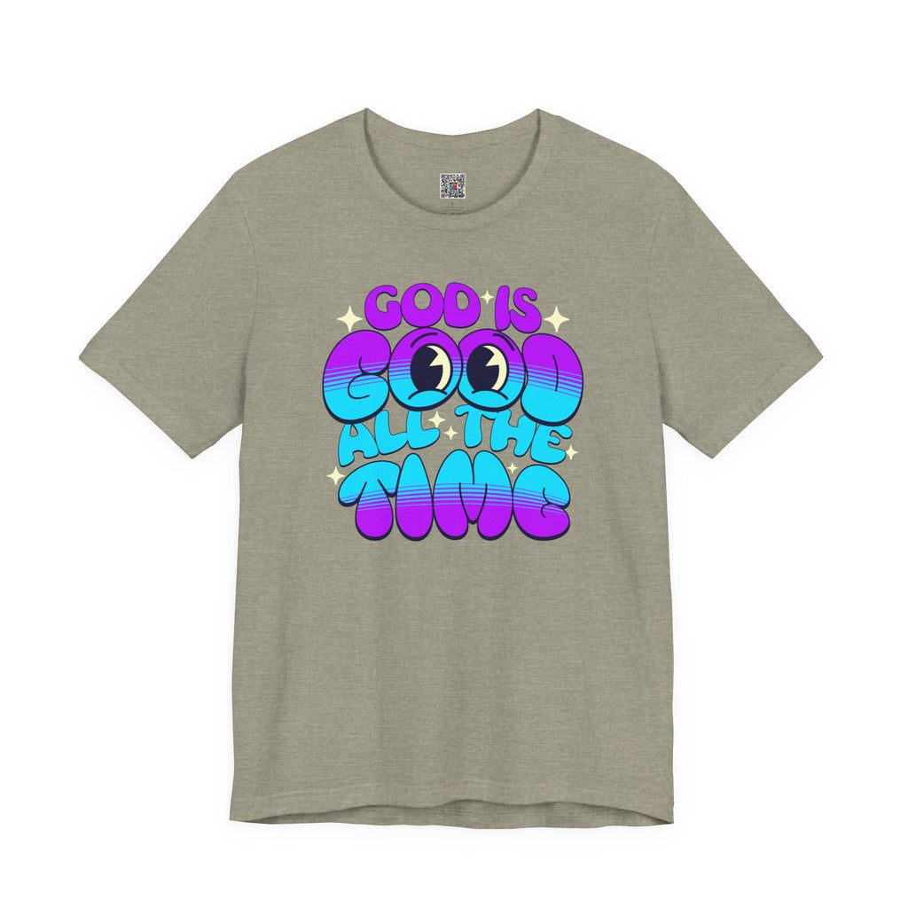 God Is Good All The Time T-Shirt | Retro Bubble Faith Tee | Cr8tive Designs
