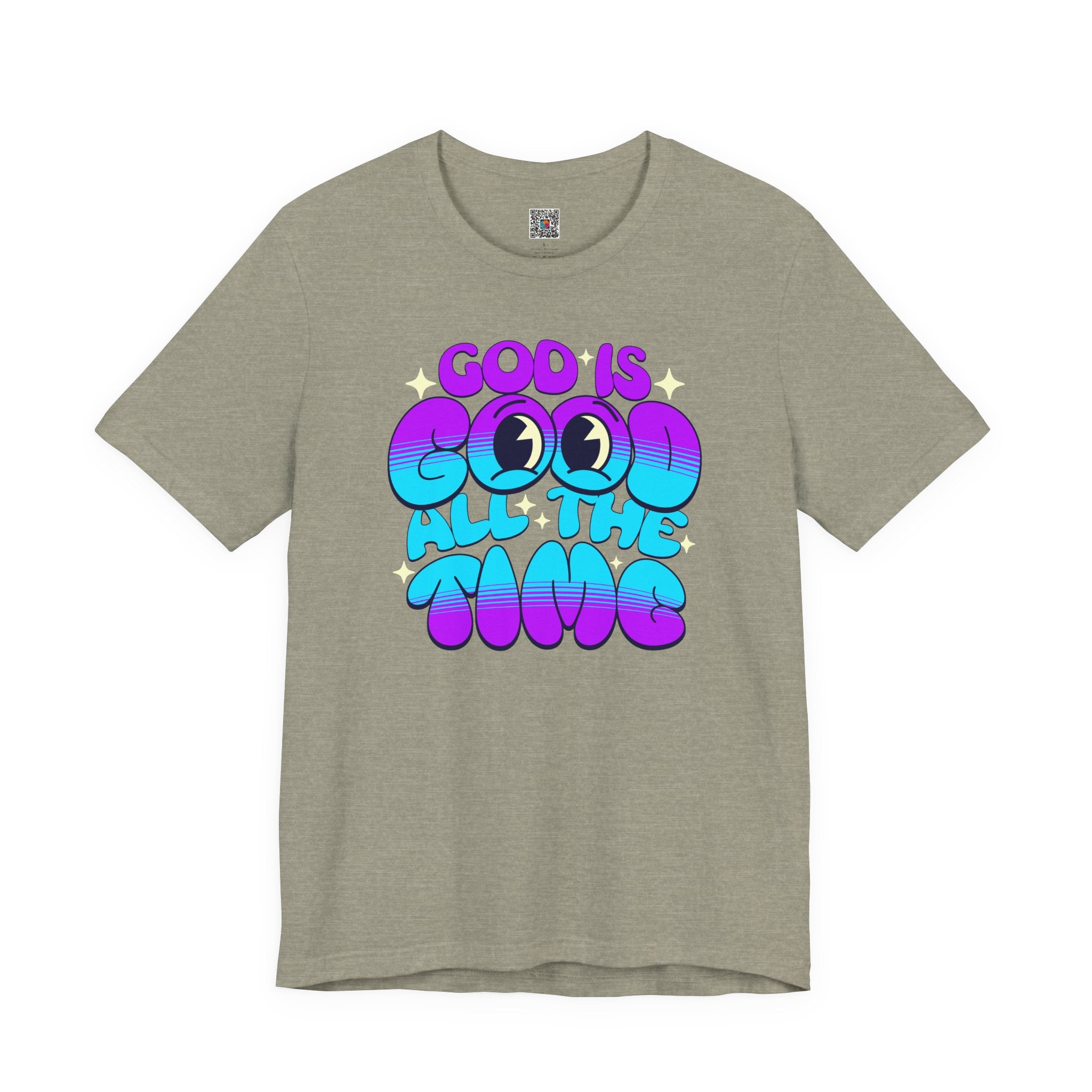 God Is Good All The Time T-Shirt | Retro Bubble Faith Tee | Cr8tive Designs