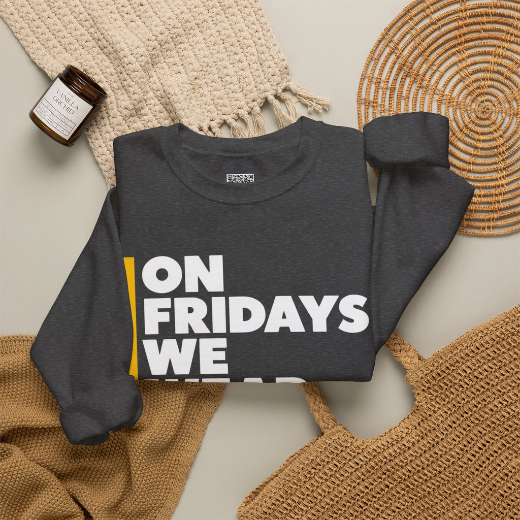 On Fridays We Wear Red Sweatshirt | Red Friday Football Game Day Crewneck | Cr8tive Designs