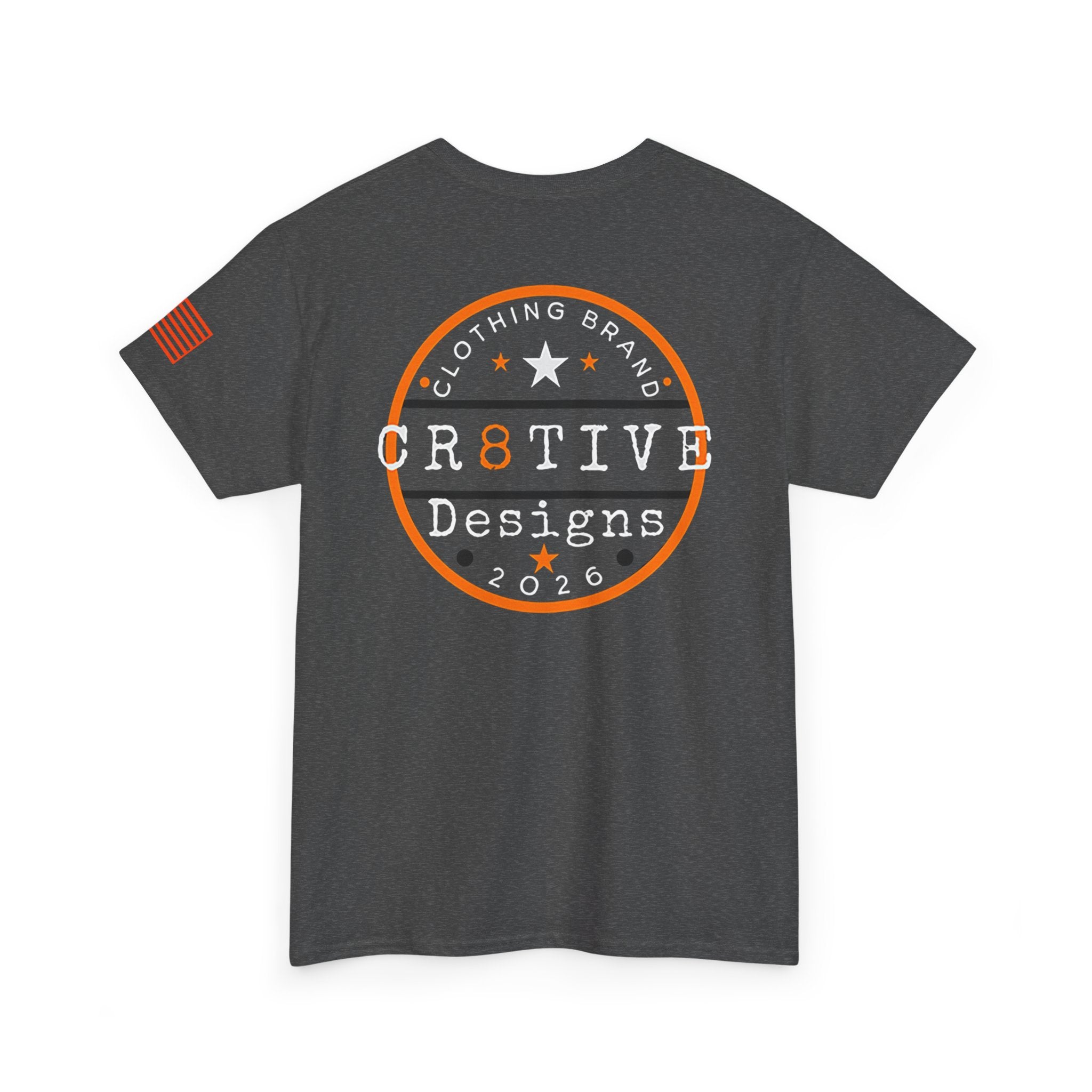 Orange Logo Badge Graphic Tee/Cr8tive Designs