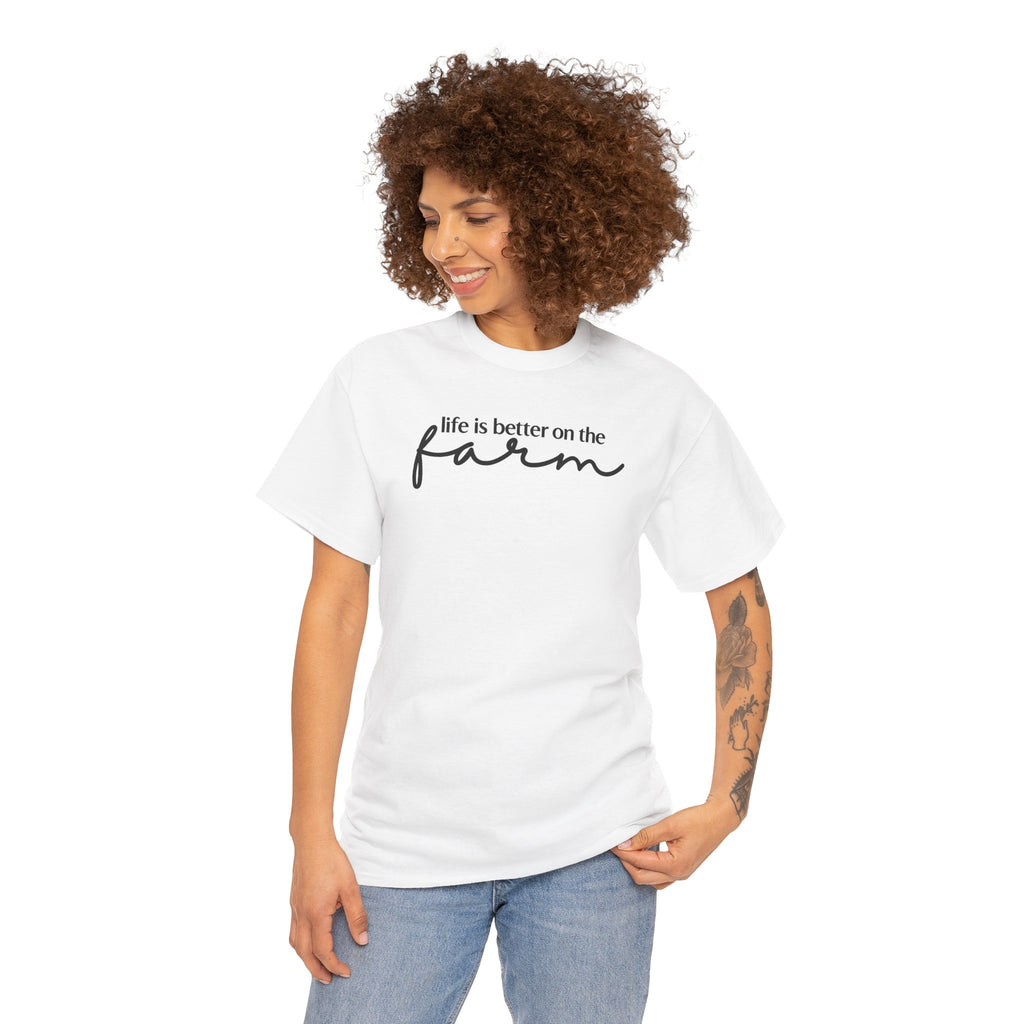 Life Is Better On The Farm T-Shirt | Rustic Country Graphic Tee | Cr8tive Designs
